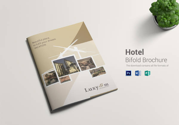 hotel bi fold brochure template