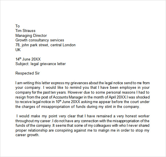 free-14-sample-grievance-letter-templates-in-pdf-ms-word