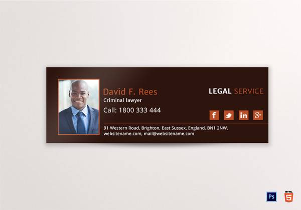 legal services email signature template