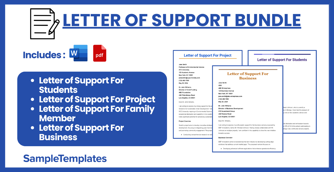 letter of support bundle