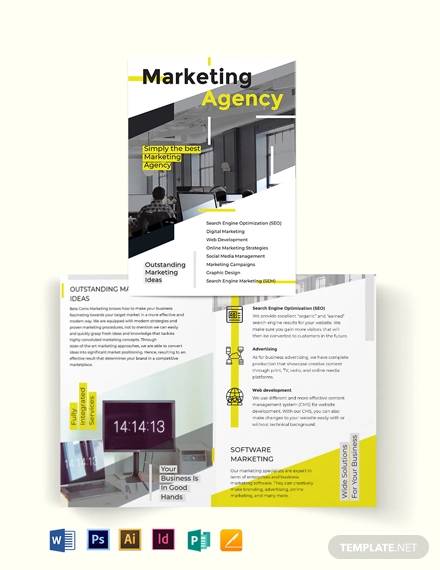 marketing bi fold brochure template