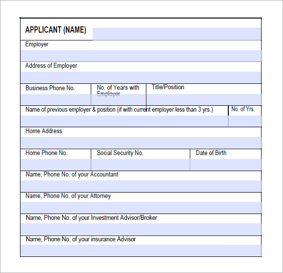 Personal Financial Statement Sample Pdf