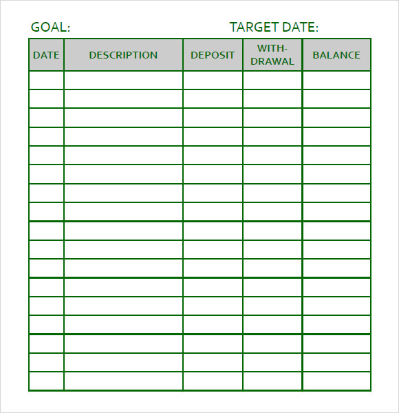 8 Goal Tracking Samples Sample Templates