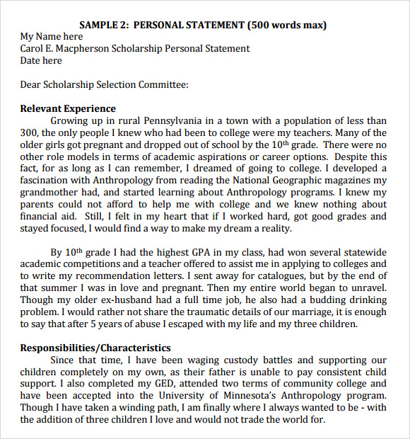 pgce personal statement template