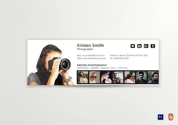 photographer email signature template