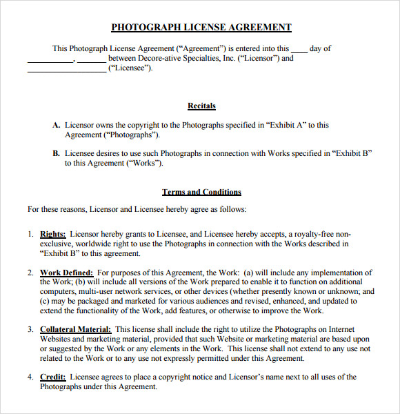 8  Sample License Agreements PDF DOC Sample Templates