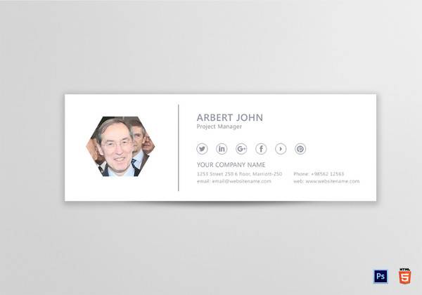 project manager email signature template