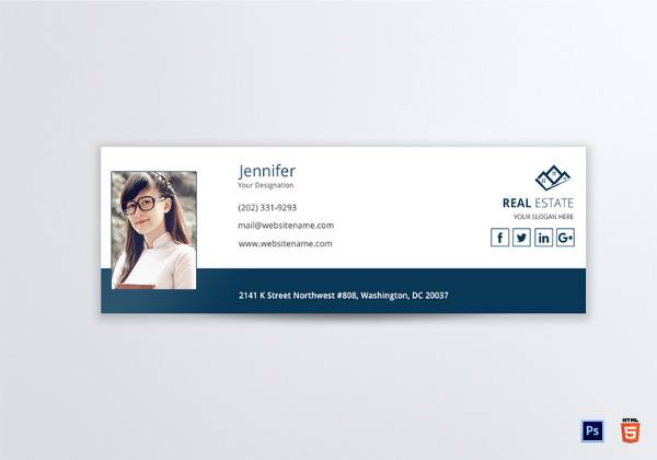 real estate email signature template