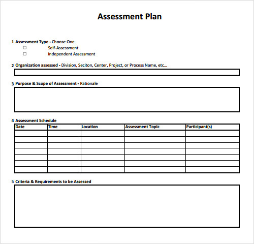 FREE 10+ Sample Assessment Templates in PDF