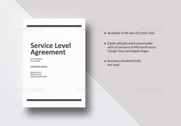service level agreement template1