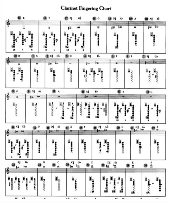 Free Clarinet Finger Chart Printable Printable Word Searches