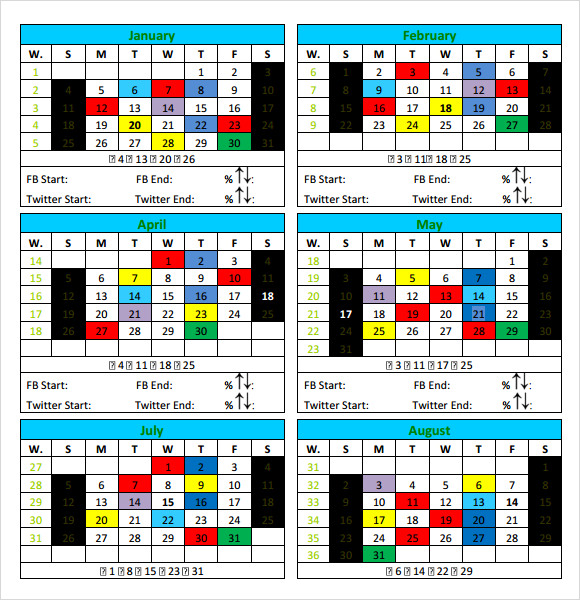 social media calendar