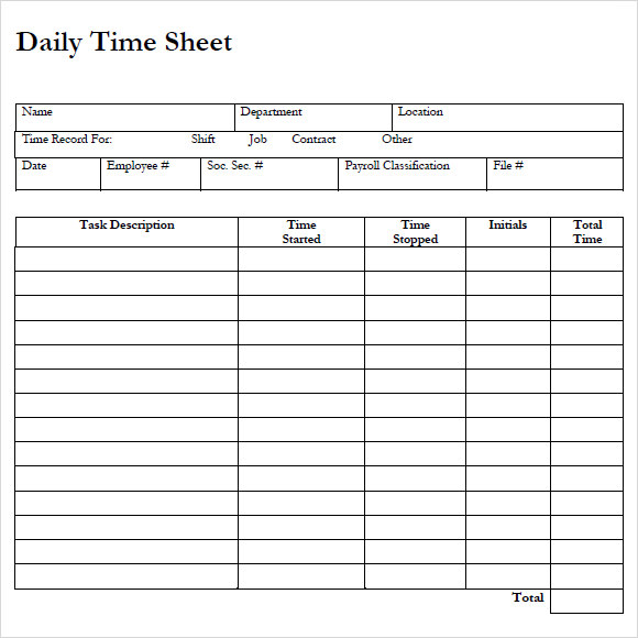 FREE 11+ Sample Payroll Timesheets in | Google Docs | Google Sheets