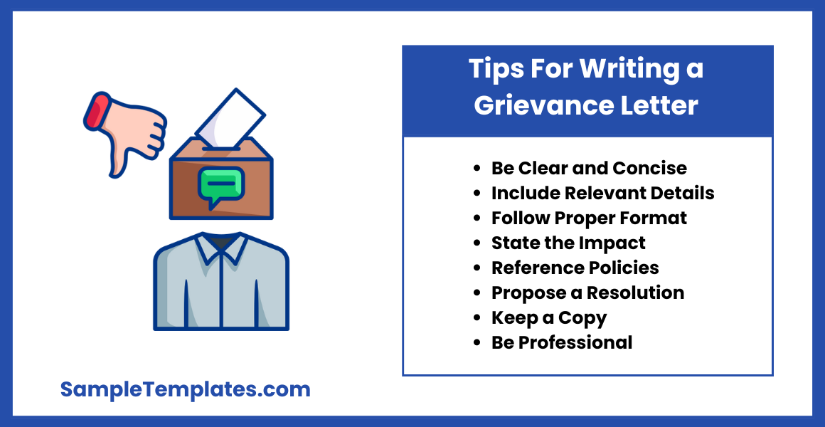 tips for writing a grievance letter