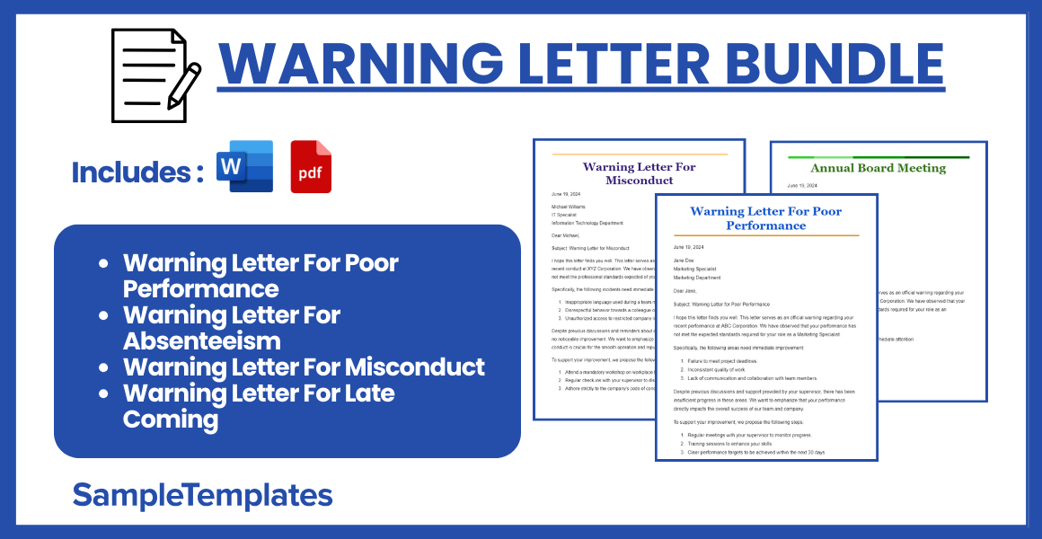 warning letter bundle