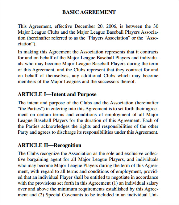 FREE 5+ Sample Collective Bargaining Agreement Templates in PDF MS Word