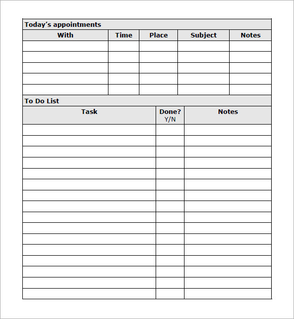 daily planner two day format pdf