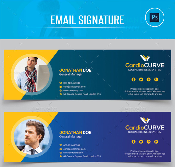 how to create custom email signature with photoshop