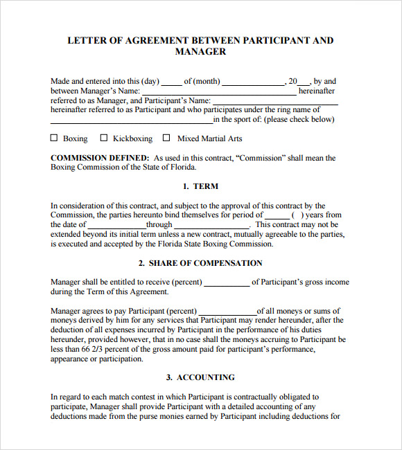 an two between letter parties agreement Format Sample â€“ 11 Letter of Example,  Agreement