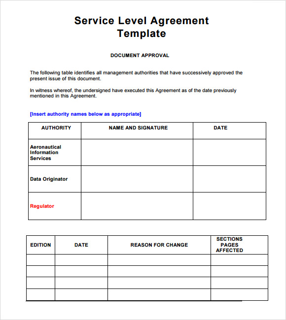 Facility Management Service Level Agreement Template