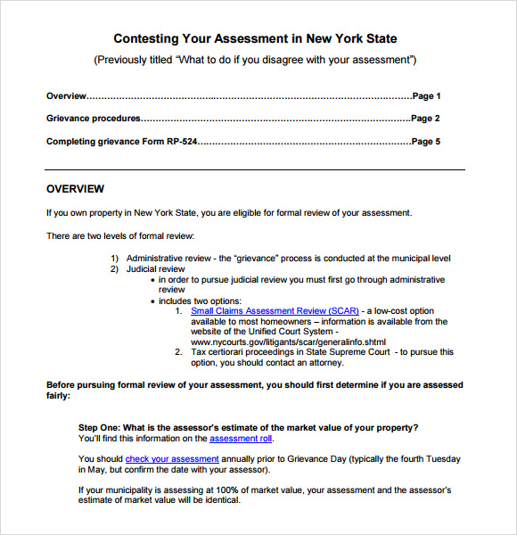 FREE 5 Tax Assessment Samples In PDF