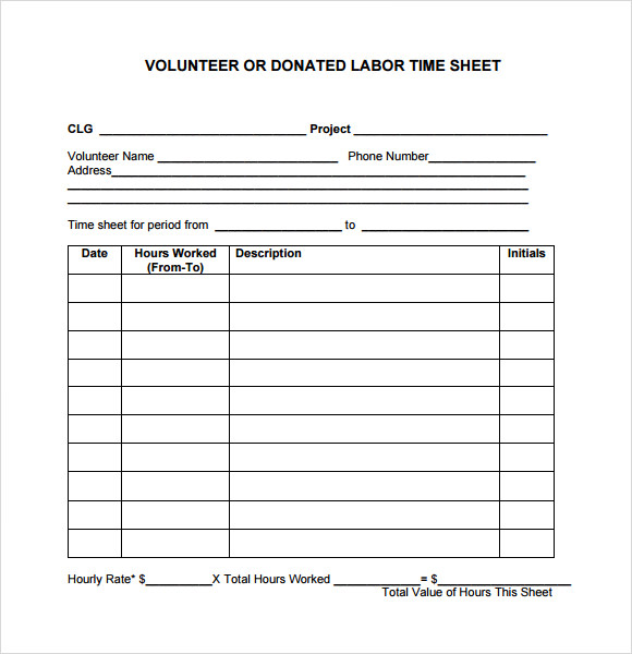 10-volunteer-timesheet-samples-sample-templates