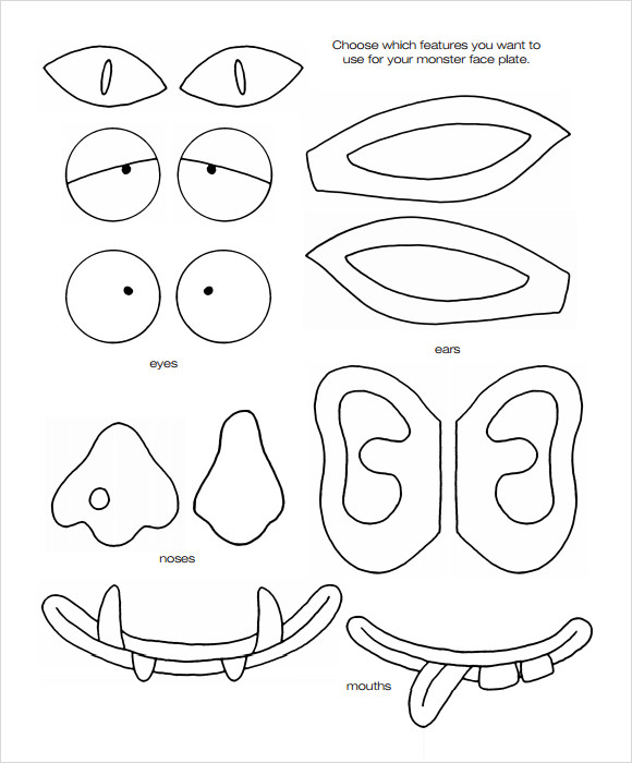 monster template printable