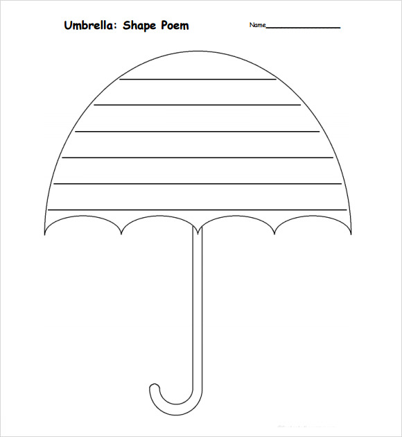 umbrella template pdf