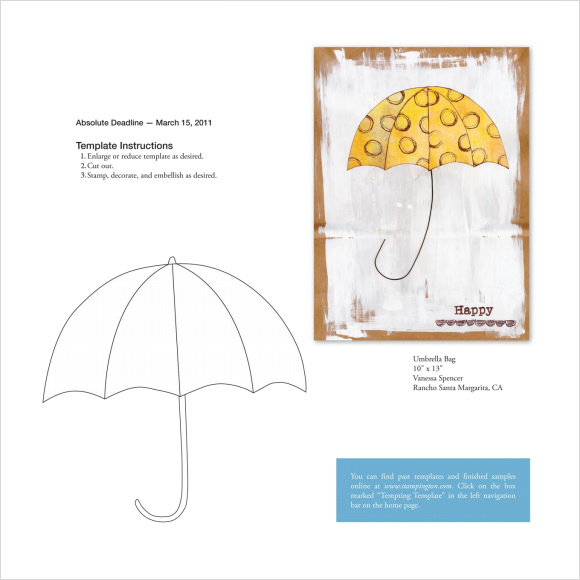 umbrella template to print