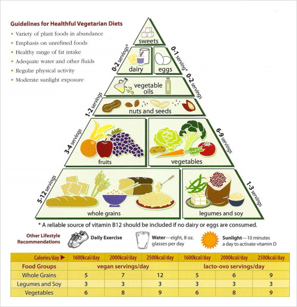 Vegan Nutrition Chart Download