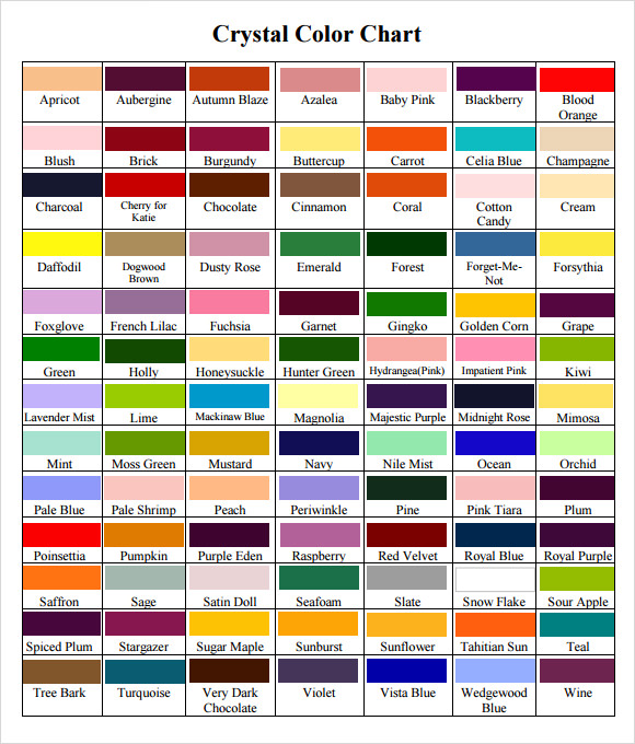 9+ Sample Food Coloring Chart Templates | Sample Templates