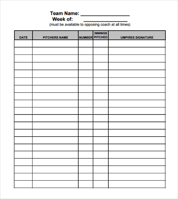 Blank Football Depth Chart Template