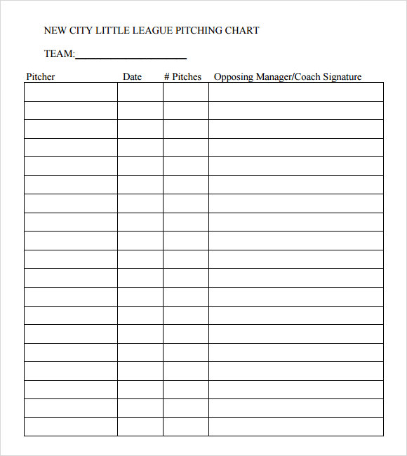 sample pitching chart template