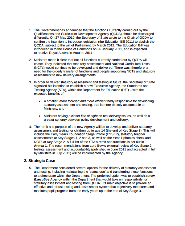 business summary notes form one