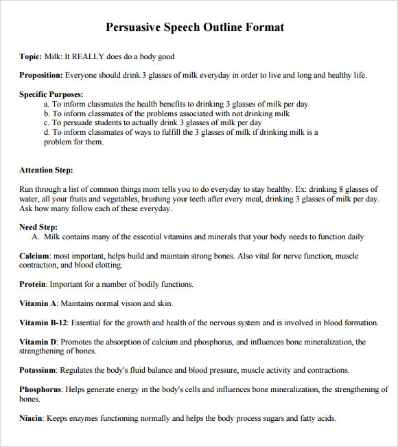 FREE 7+ Sample Persuasive Speech in PDF