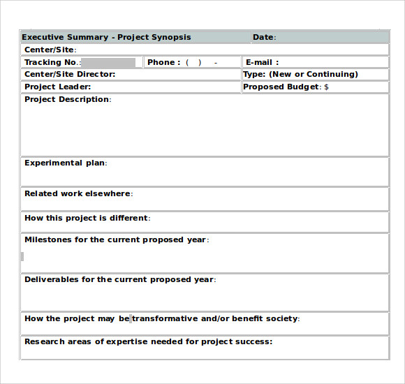 9 Executive Summary Templates For Free Download Sample Templates