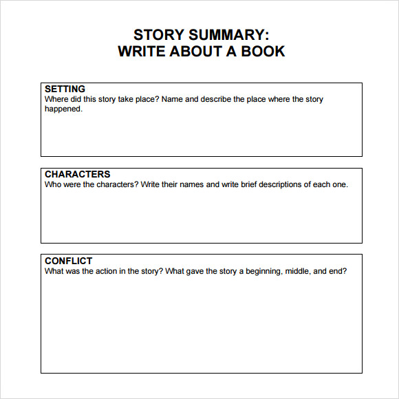 how to write book report summary