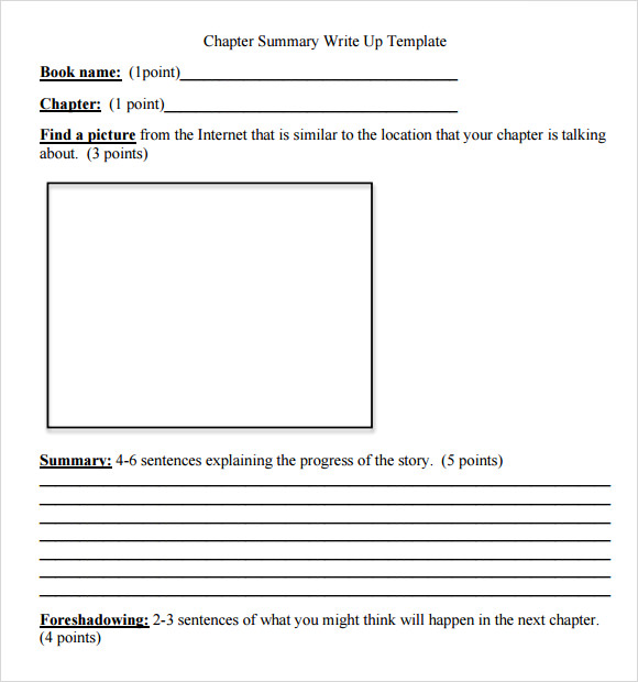 FREE 5+ Sample Chapter Summary Templates in PDF MS Word