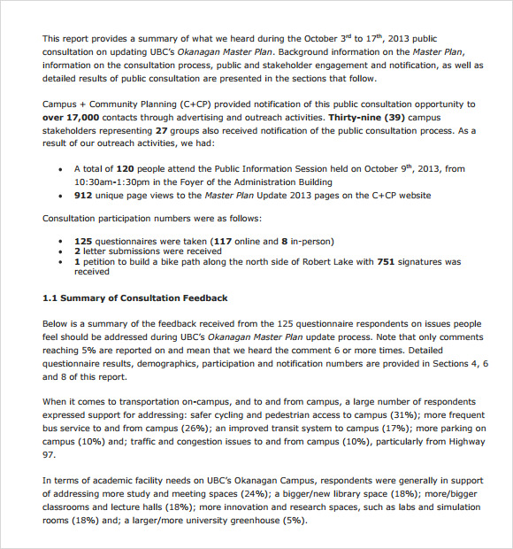 project summary report template1