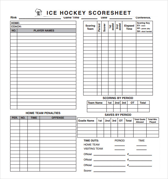 hockey score sheet pdf
