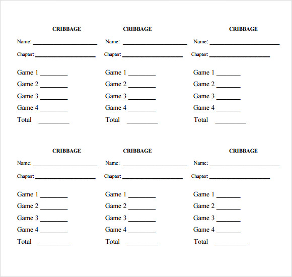 FREE 7+ Sample Canasta Score Sheet Templates in PDF