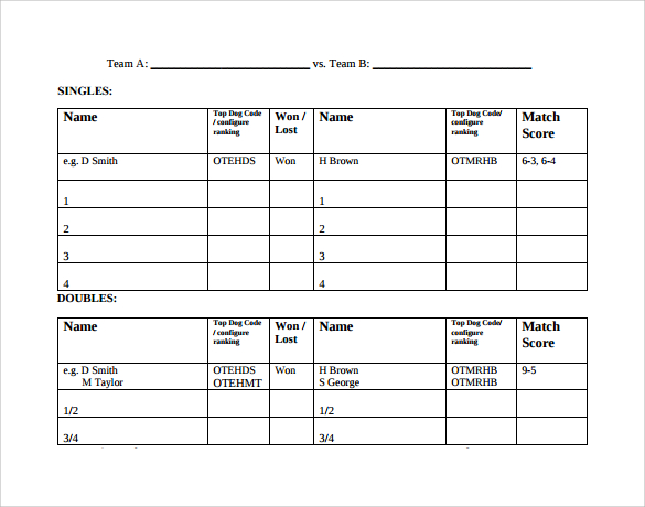 tennis otago score sheet pdf