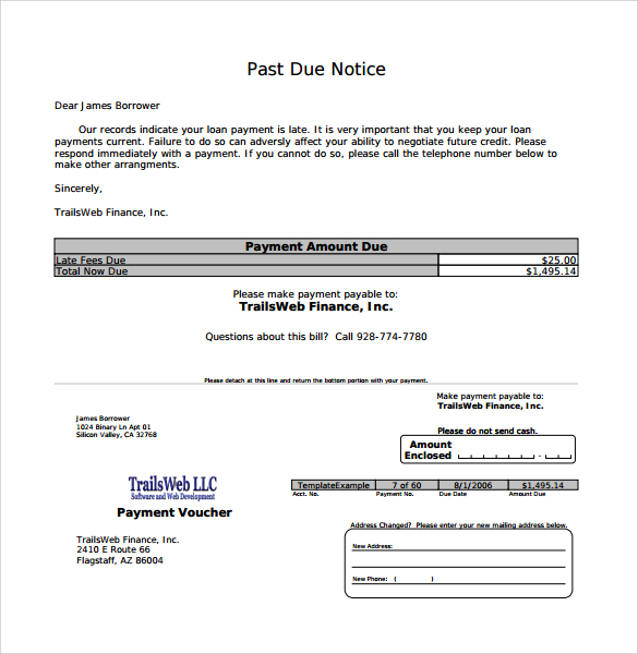 Late Rent Notice Template Word