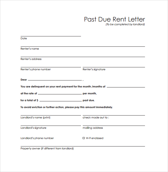 FREE 7+ Past due Letter Templates in PDF