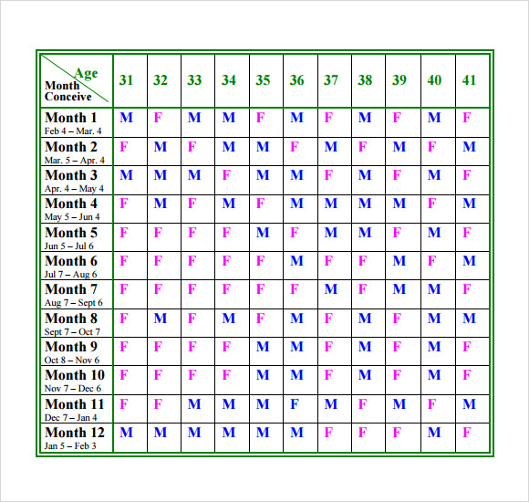 birth chart template pdf