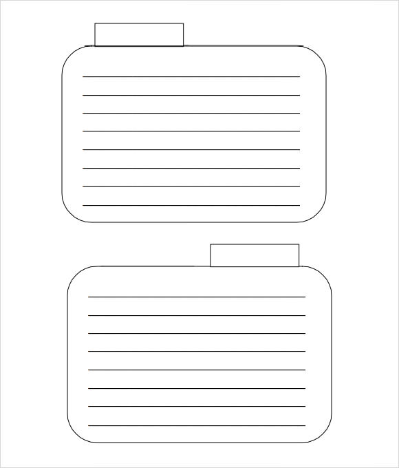 Index Card Template For Word