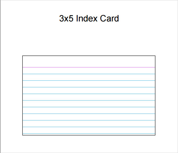 3x5 Index Card Template