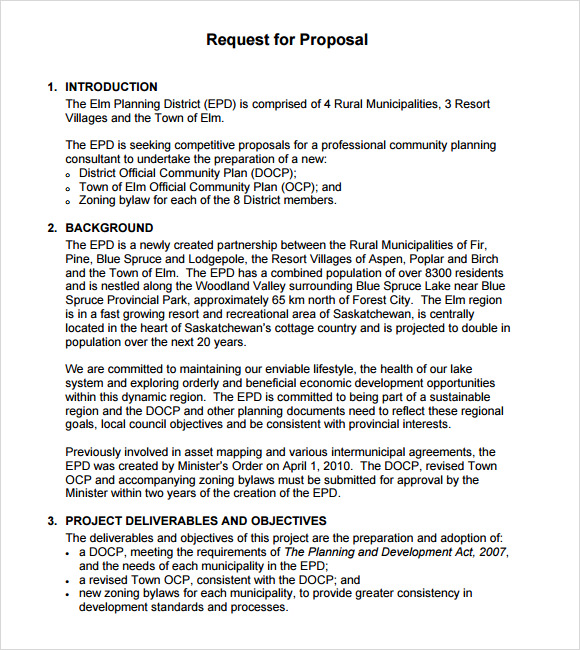 FREE 8+ Sample RFP Templates in PDF MS Word