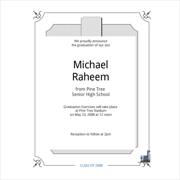 FREE 8 Sample Graduation Announcement Templates In PDF MS Word