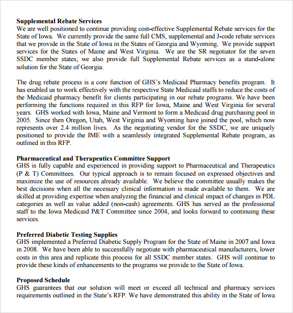 FREE 8 Sample RFP Response Templates In PDF